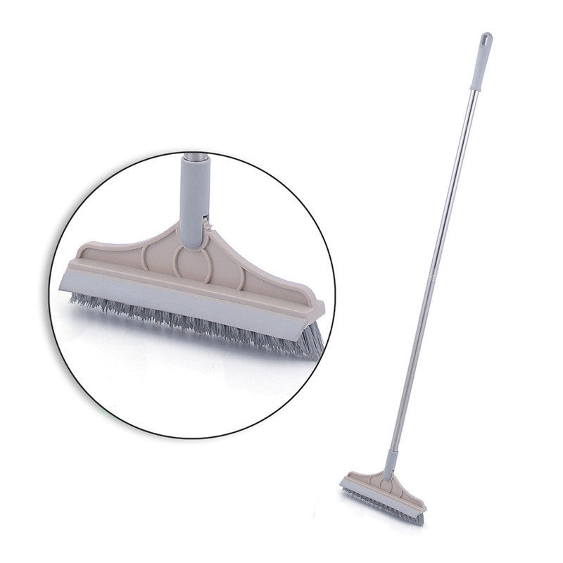 Floor Gap Cleaning Bristles Brush V-broom Rubber Wiper Glass Bathroom Toilet Tile Water Drying