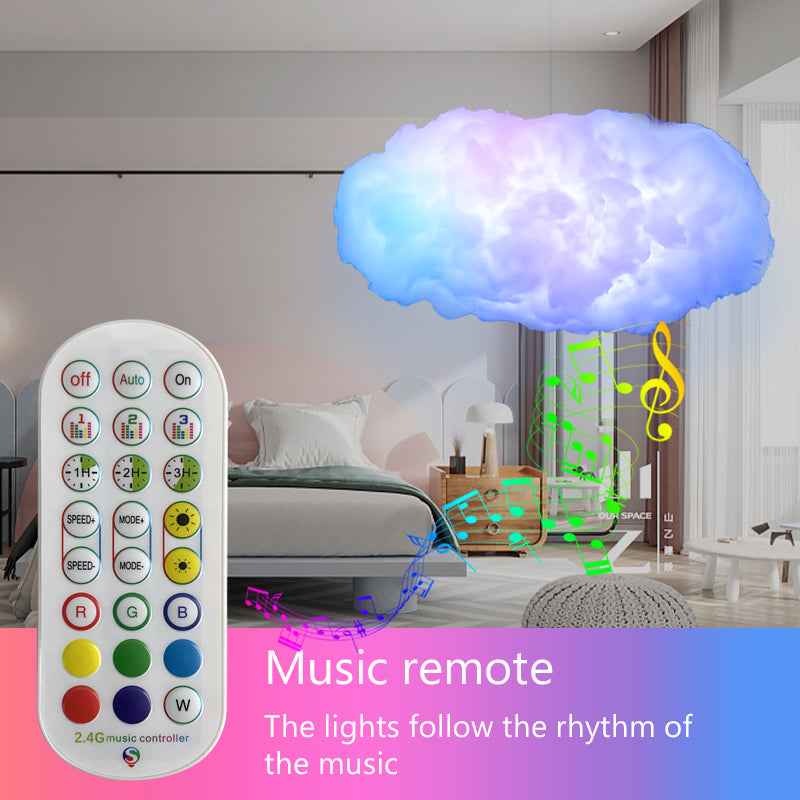 USB Cloud Light APP Control Music Synchronization 3D RGBIC Ambient Light Simulation Clouds