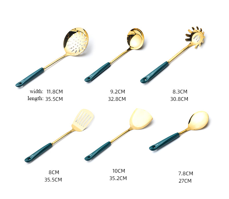 7 PCS Stainless Steel Silicone Kitchen Utensil Cooking Set