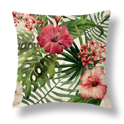 Tropical Series Linen Throw Pillow Case Cushion Cover