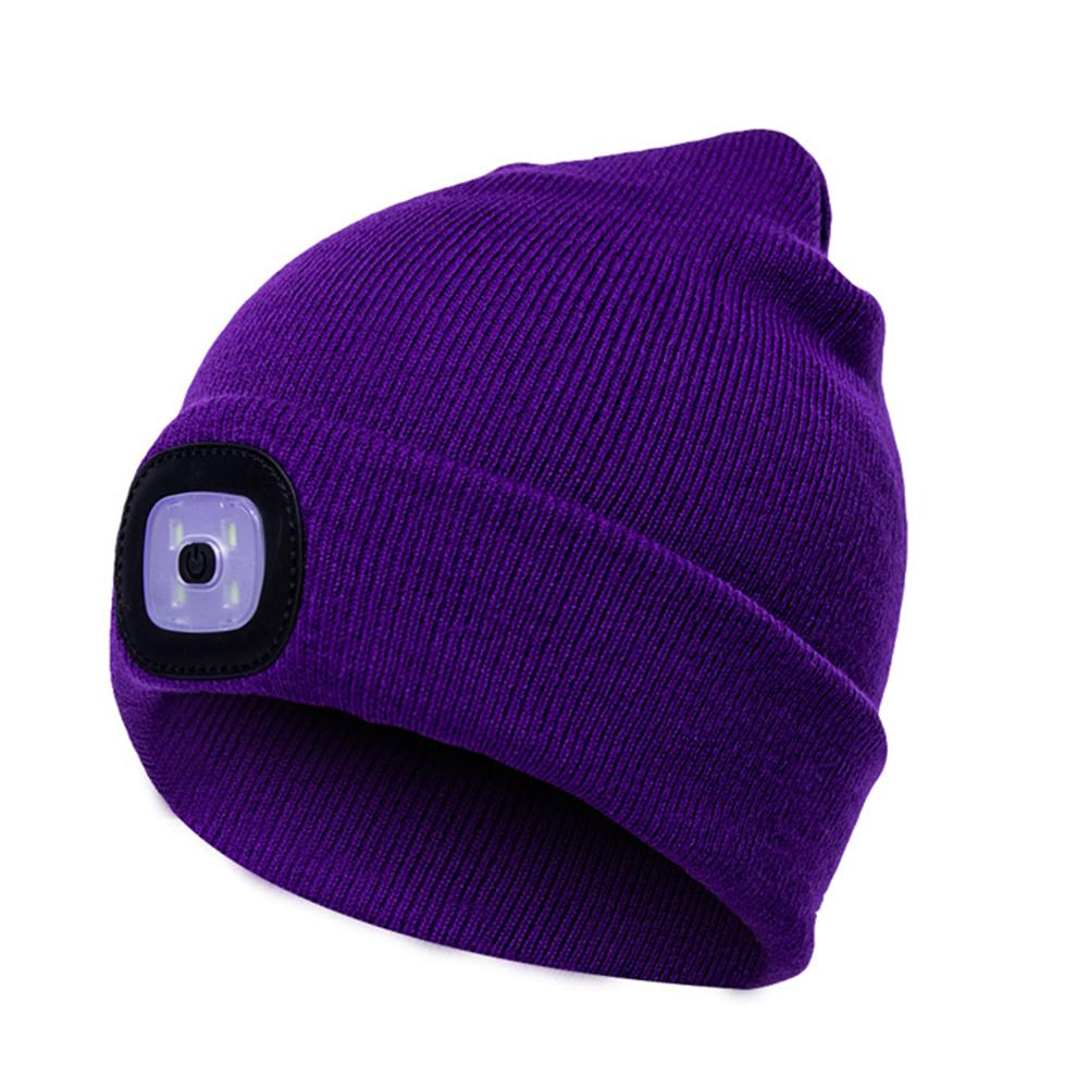 LED Knit Hat Button Cell Type Knitted Hat With Light Glowing