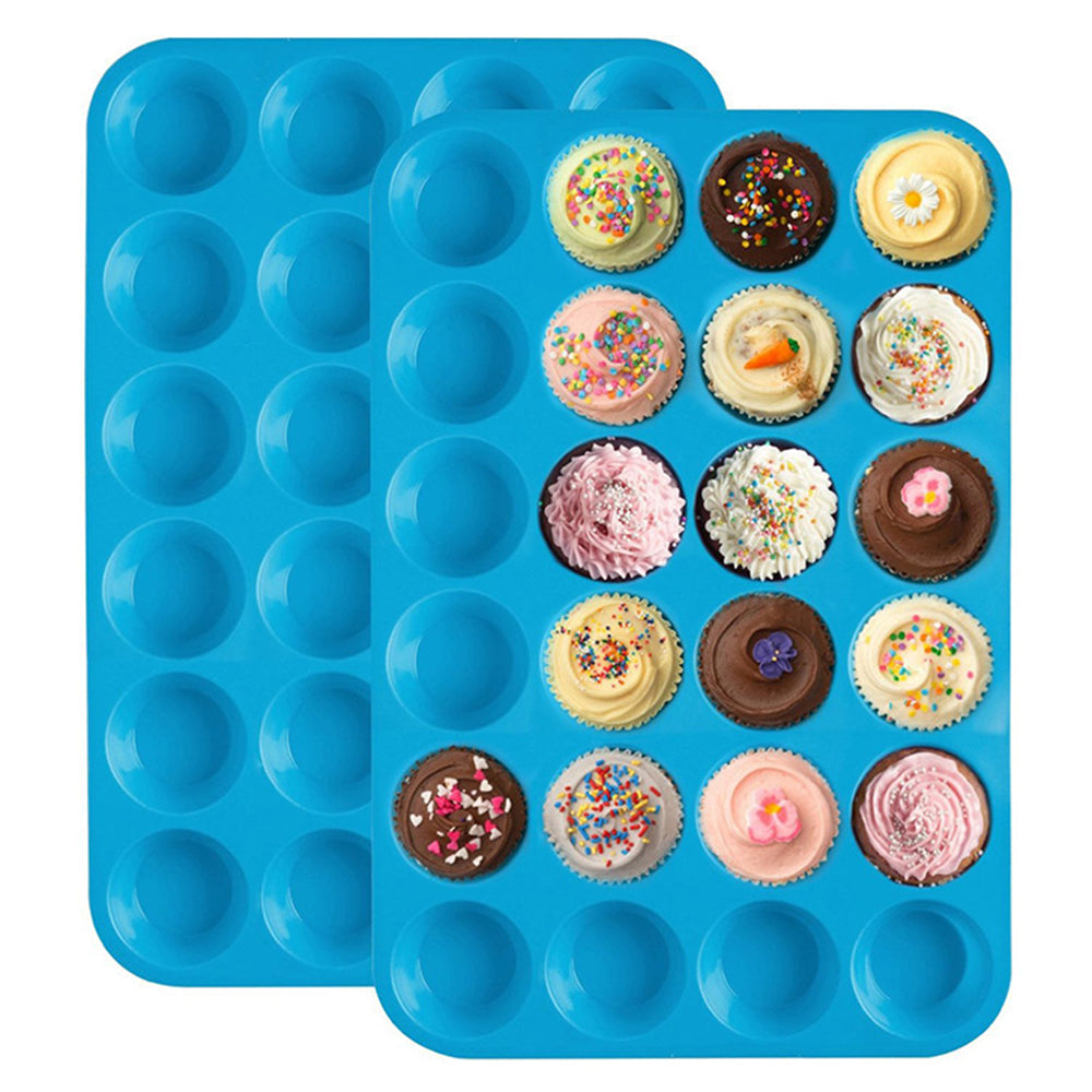 Round Silicone Cake Mould with 24 holes