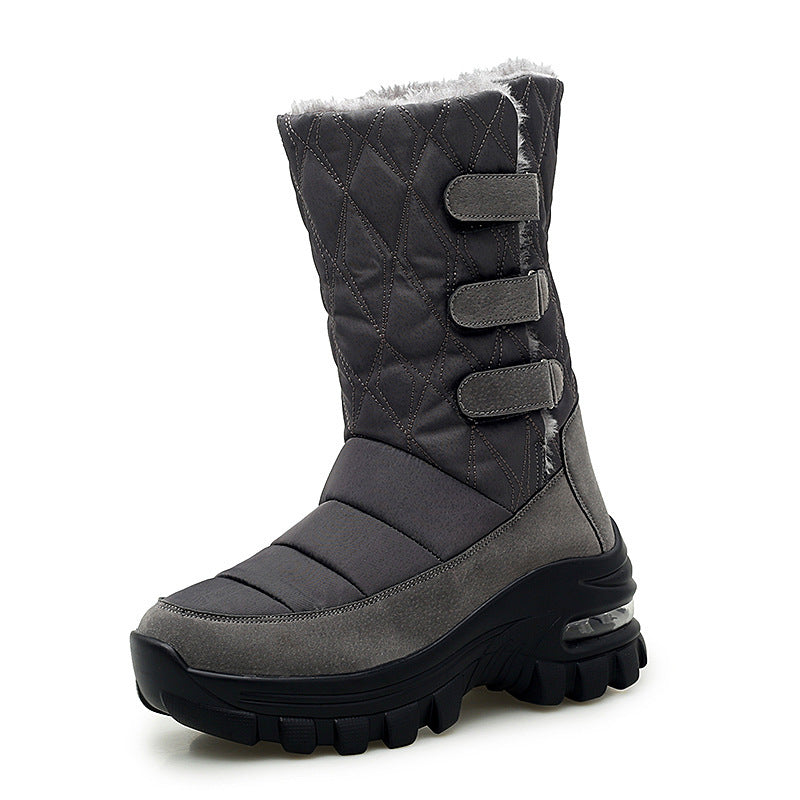 Women's outdoor plus velvet high top snow boots