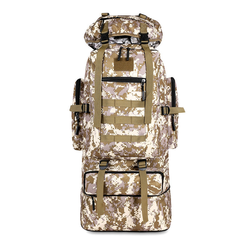 High-capacity military camouflage tactical hiking daypack