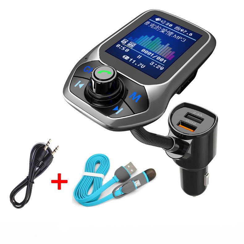 Multifunctional color screen car MP3 player and transmitter