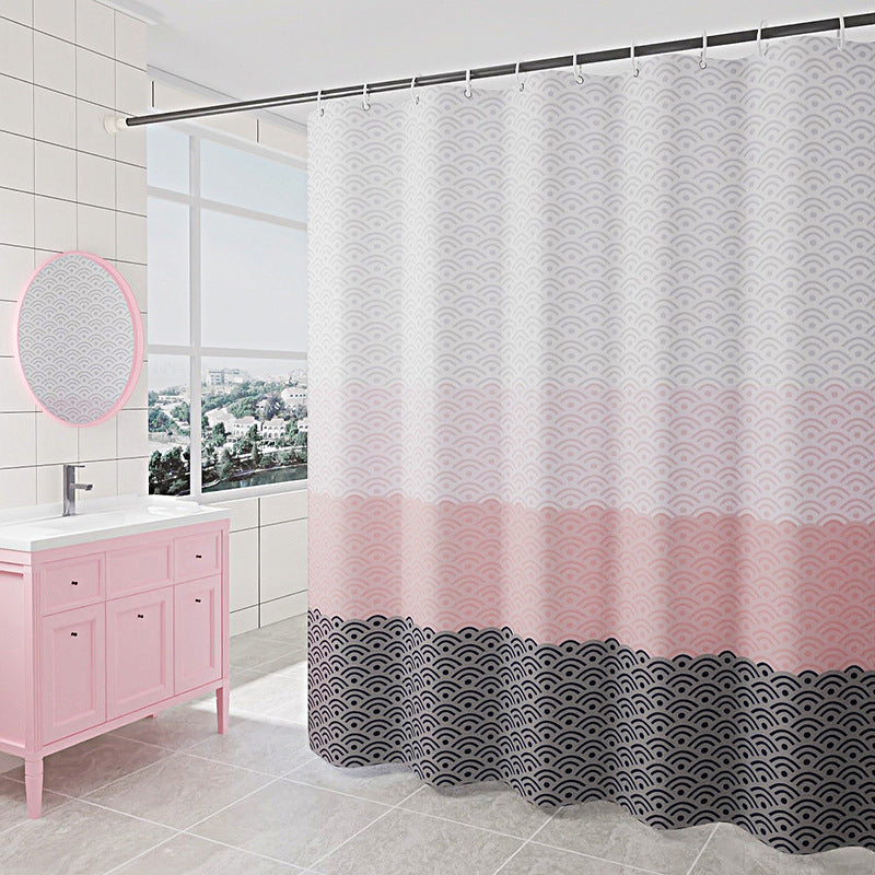 Polyester Waterproof And Mildew Proof Bathroom Partition Shower Curtain