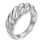 Creative Retro Simple Titanium Steel Casting Bread Ring