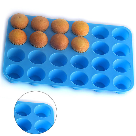 Round Silicone Cake Mould with 24 holes