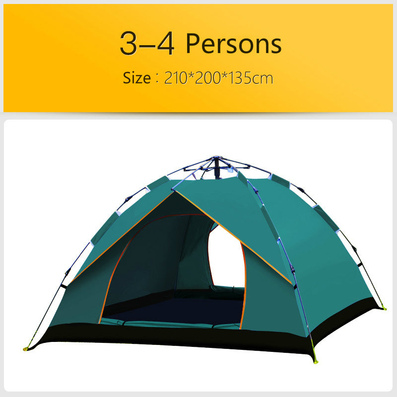 Automatic Hexagonal Multi-Person Double-Layer Outdoor Camping Rain Tent