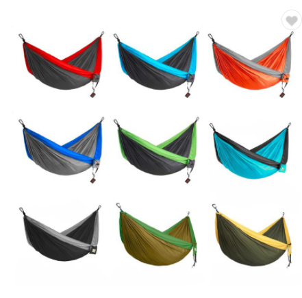 Outdoor Color Matching Nylon Parachute Cloth Camping Hammock Swing