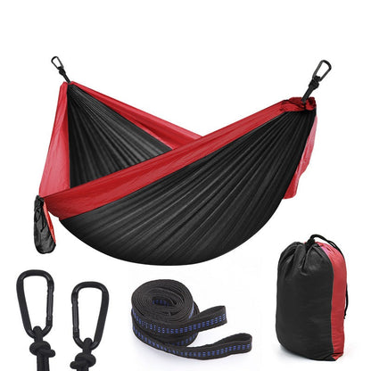 Outdoor Color Matching Nylon Parachute Cloth Camping Hammock Swing