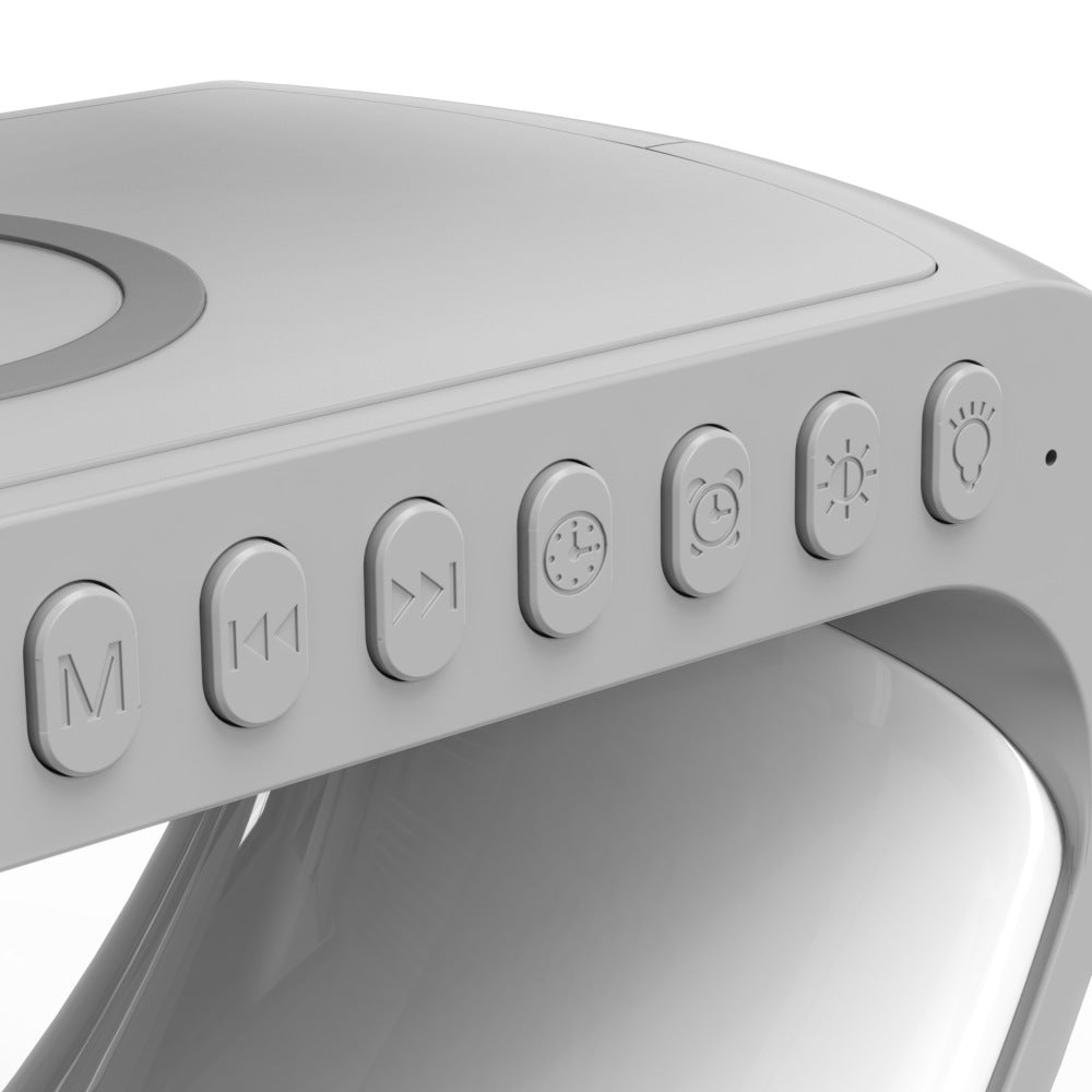 Intelligent Atmosphere Lamp Bluetooth Speaker Wireless Charger Bedside Lamp Alarm Clock