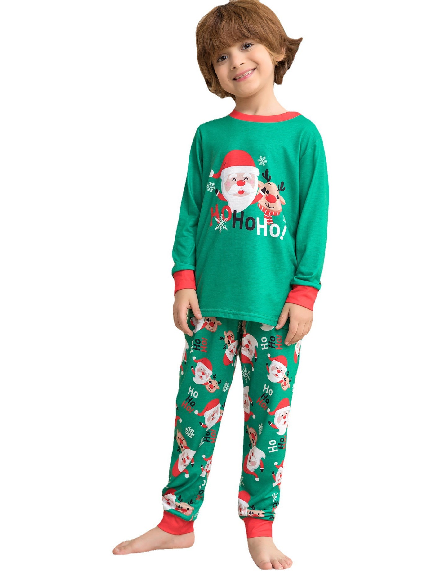 Christmas Homewear Santa Print Parent-Child Suit
