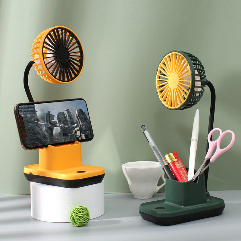 New Simple USB Charging Fan Desktop Pen Holder