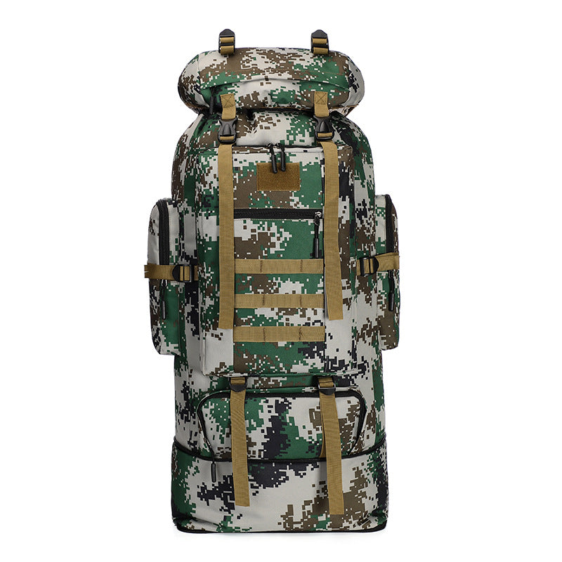 High-capacity military camouflage tactical hiking daypack