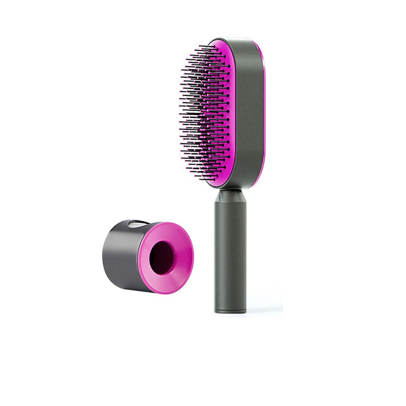 Self Cleaning Hair Brush For Women One-key Cleaning Hair Loss Airbag Massage