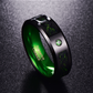 Matte Green Zircon Men Ring Tungsten Carbide Wedding Ring