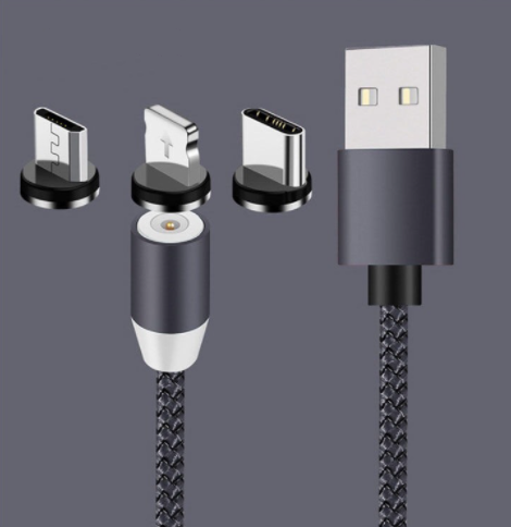 360 degree rotation of magnetic charging cable