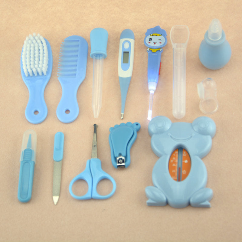 Roadfisher Newborn Baby Care Kits Nose Cleaner Feeder Earpick Tools Grooming Bag Set