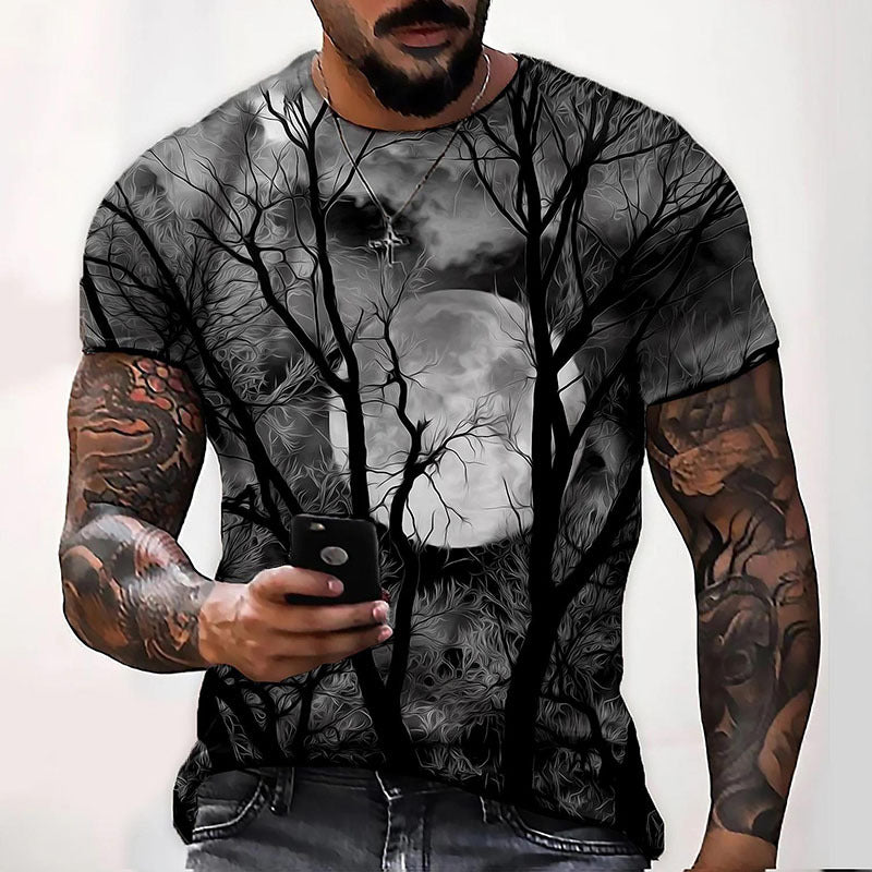 Men's Casual Short Sleeve Digital T-Shirt