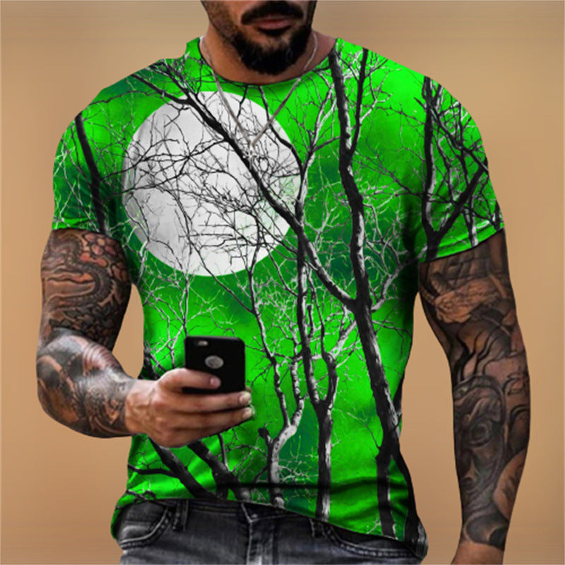 Men's Casual Short Sleeve Digital T-Shirt