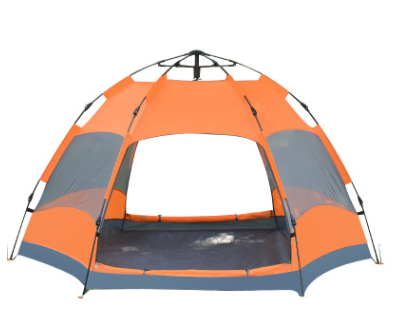 Automatic Hexagonal Multi-Person Double-Layer Outdoor Camping Rain Tent