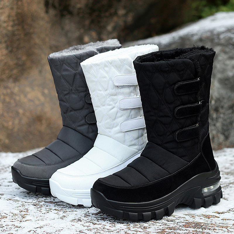 Women's outdoor plus velvet high top snow boots