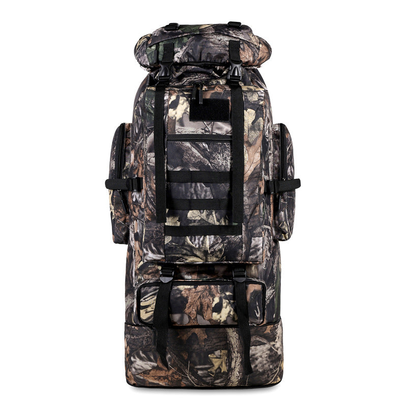 High-capacity military camouflage tactical hiking daypack