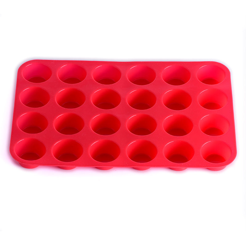 Round Silicone Cake Mould with 24 holes