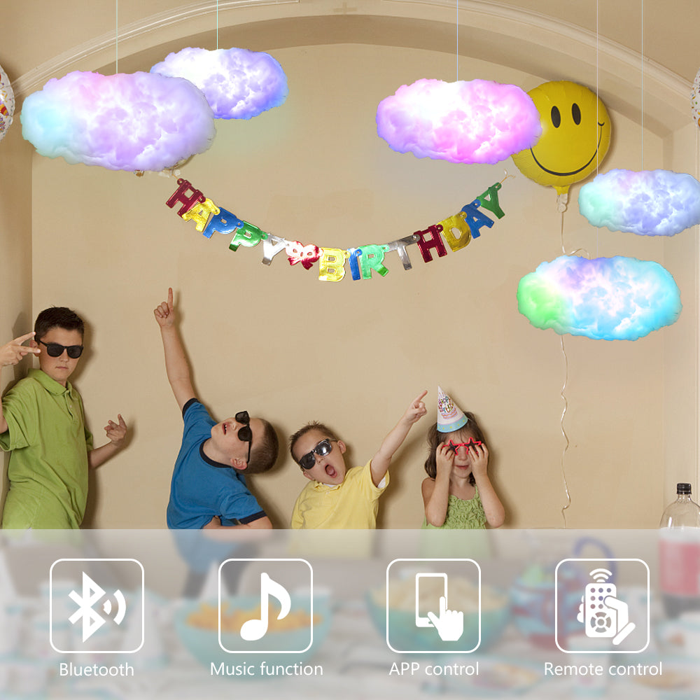 USB Cloud Light APP Control Music Synchronization 3D RGBIC Ambient Light Simulation Clouds