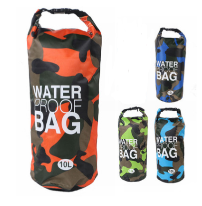 Camouflage waterproof bucket bag beach outdoor drifting bag