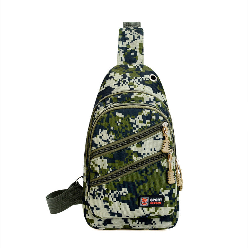 Outdoor Camouflage Chest Bag Men's Outdoor Sports And Casual Crossbody Bag