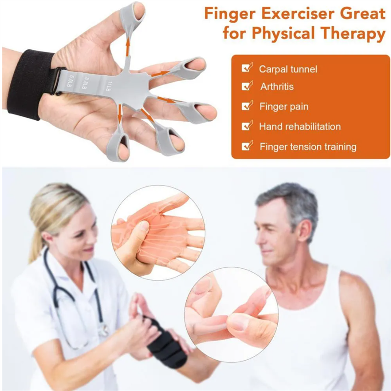 Silicone Grip Device Finger Gripper Strength Trainer Rehabilitation