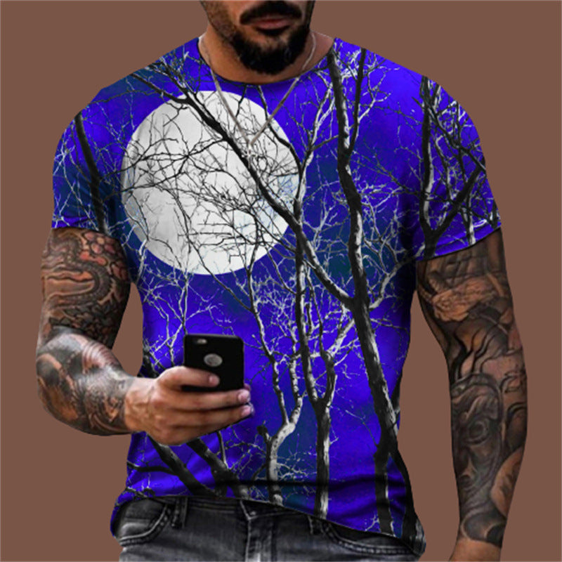 Men's Casual Short Sleeve Digital T-Shirt