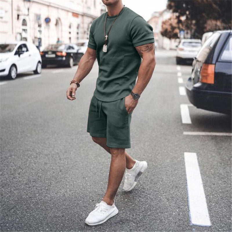 European And American Men's Sweater Casual Sports Suit