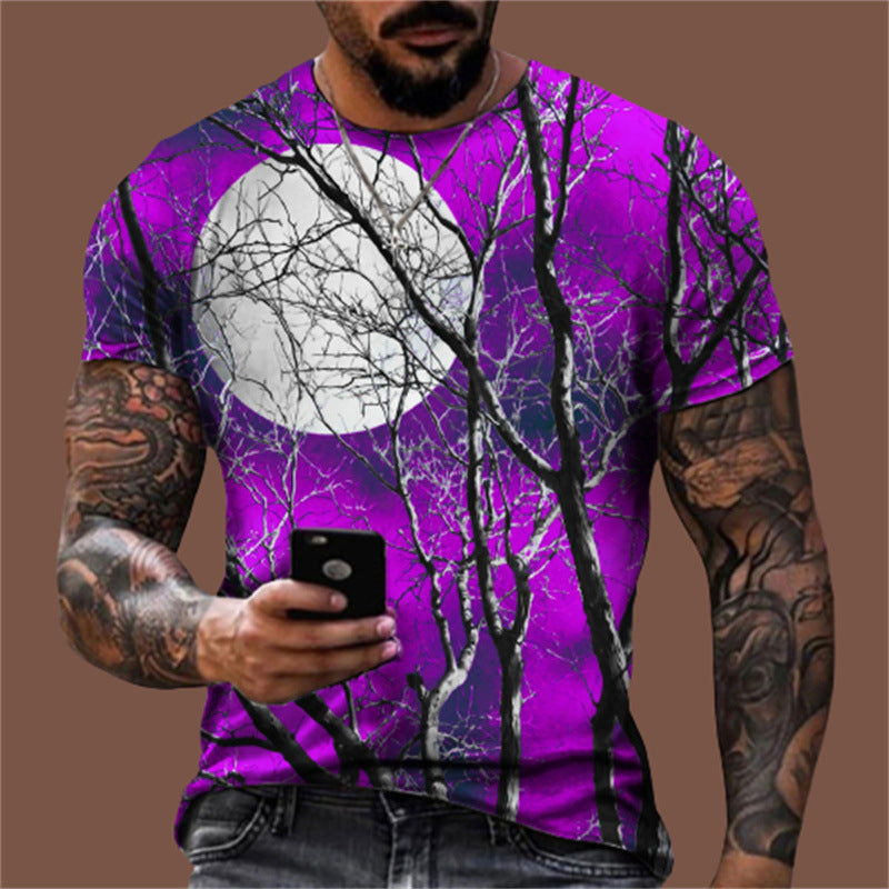 Men's Casual Short Sleeve Digital T-Shirt