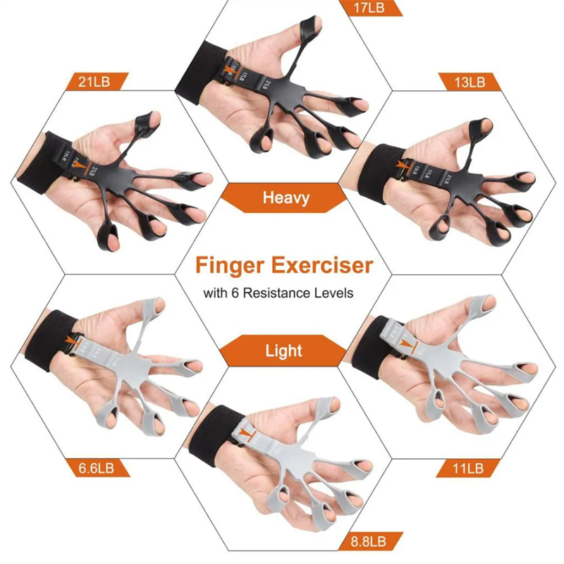 Silicone Grip Device Finger Gripper Strength Trainer Rehabilitation