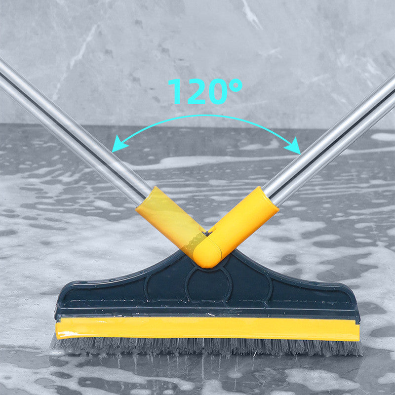 Floor Gap Cleaning Bristles Brush V-broom Rubber Wiper Glass Bathroom Toilet Tile Water Drying