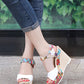 Floral high heel women sandals