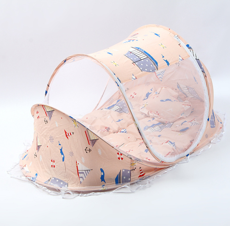 Foldable  Baby Bed Net With Pillow Net 2 Pieces Set