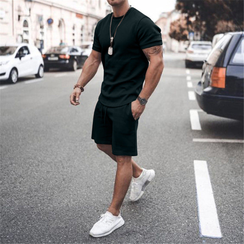 European And American Men's Sweater Casual Sports Suit