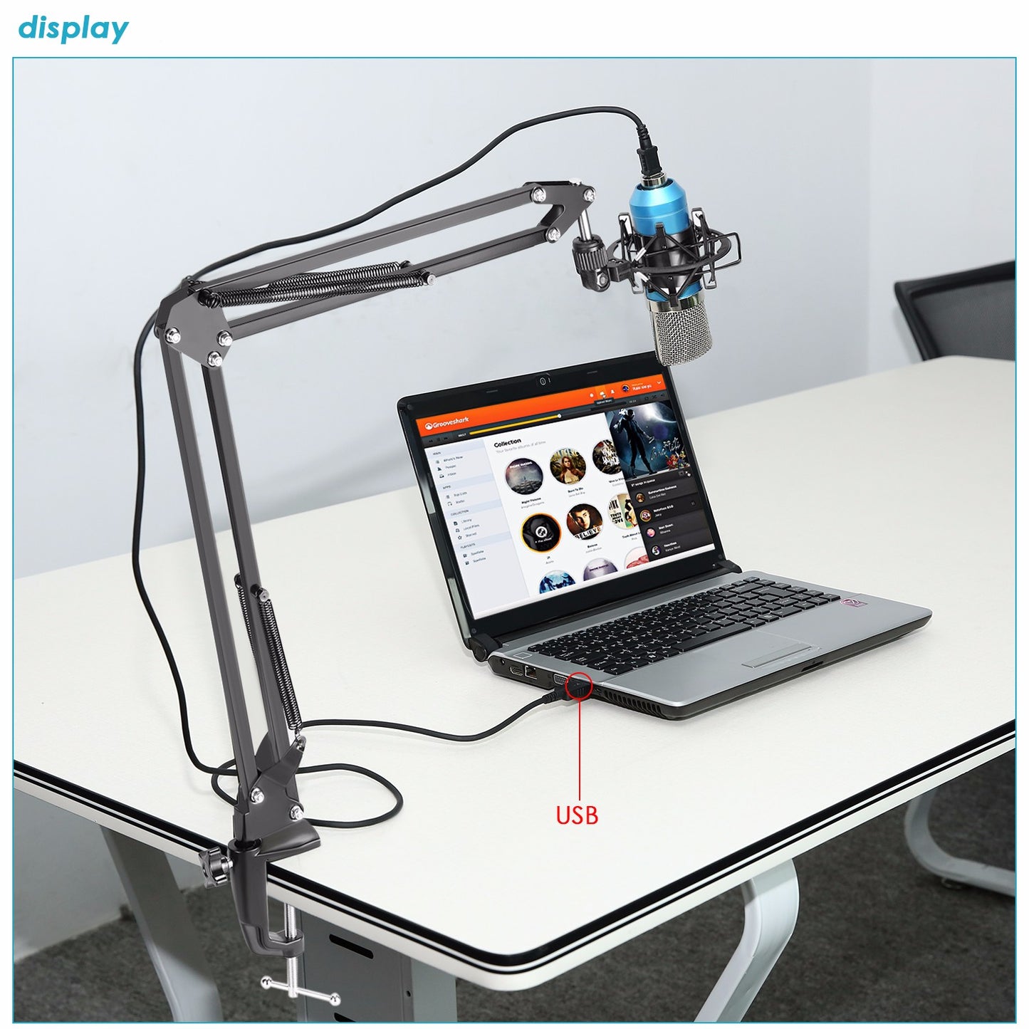 Neewer NW-7000 USB Professional Studio Condenser and NW-35 Adjustable Suspension Scissor Arm Stand