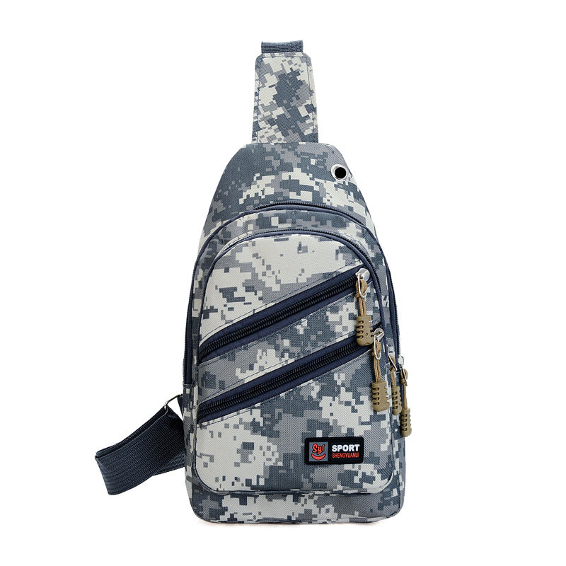 Outdoor Camouflage Chest Bag Men's Outdoor Sports And Casual Crossbody Bag