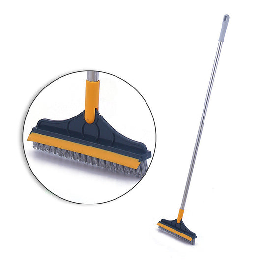 Floor Gap Cleaning Bristles Brush V-broom Rubber Wiper Glass Bathroom Toilet Tile Water Drying