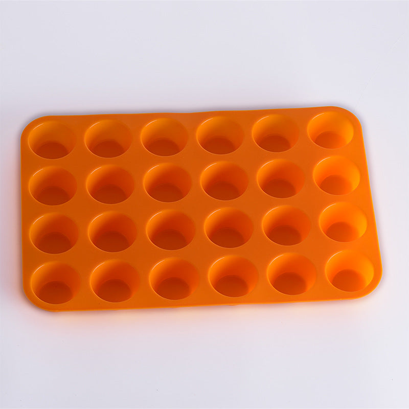 Round Silicone Cake Mould with 24 holes