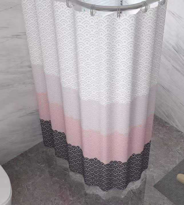 Polyester Waterproof And Mildew Proof Bathroom Partition Shower Curtain