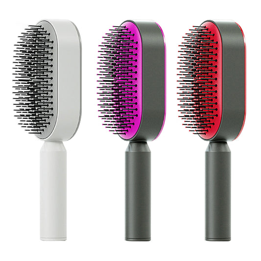 Self Cleaning Hair Brush For Women One-key Cleaning Hair Loss Airbag Massage