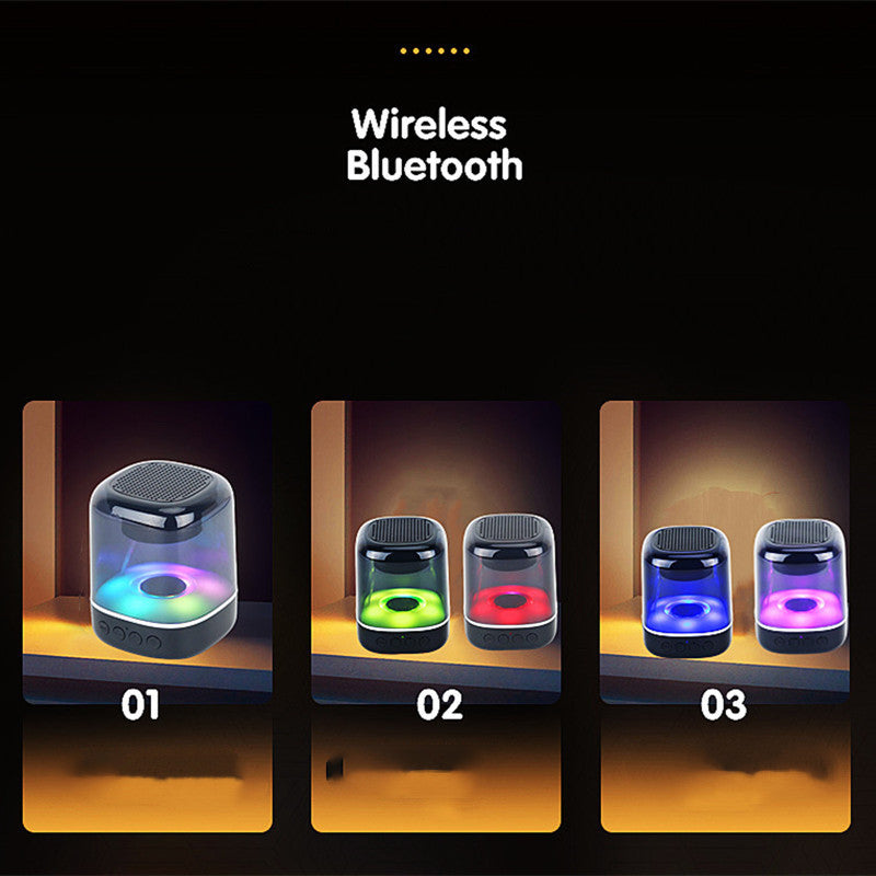 Bluetooth Wireless Portable Luminous Transparent Bedside Lamp Speaker