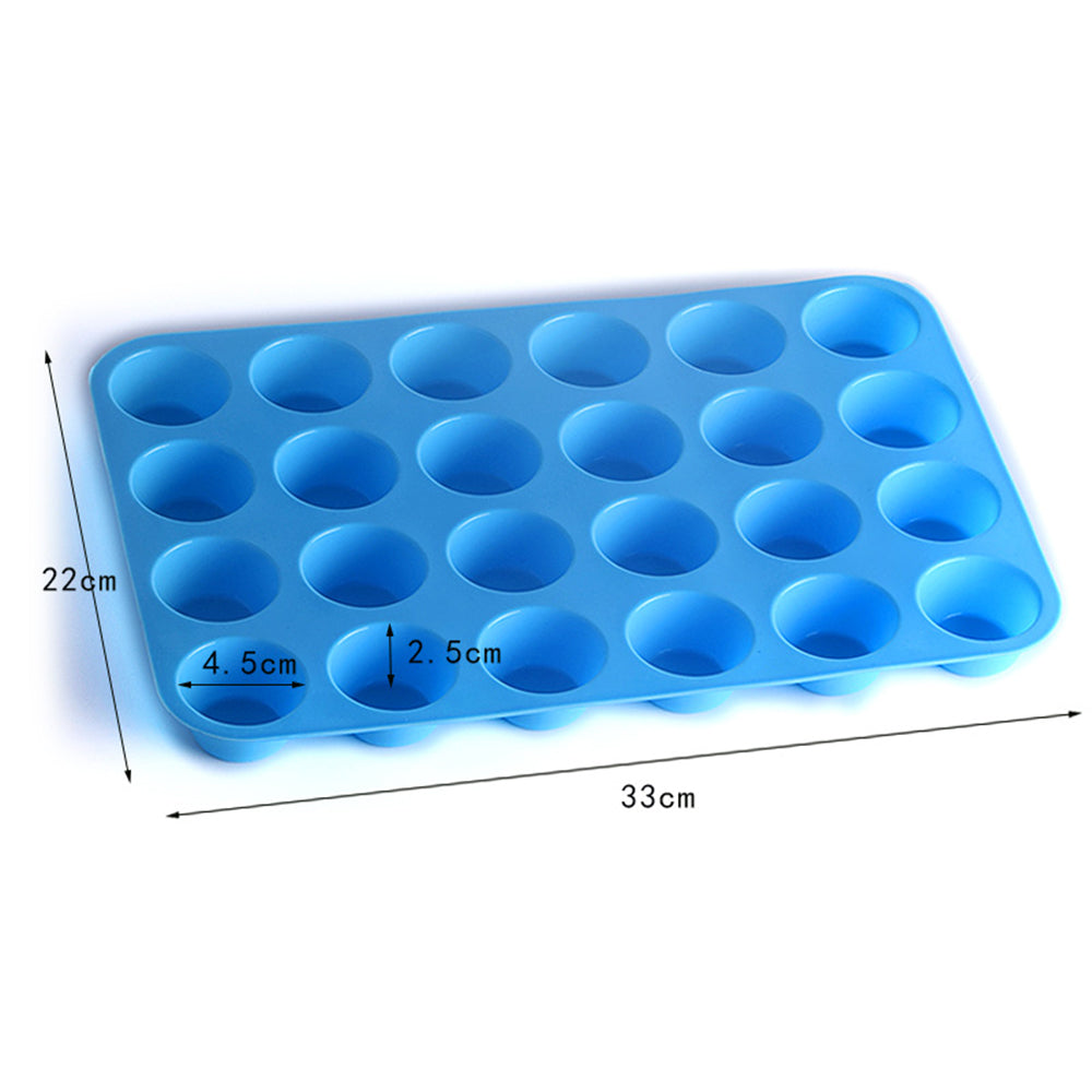 Round Silicone Cake Mould with 24 holes