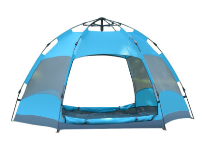 Automatic Hexagonal Multi-Person Double-Layer Outdoor Camping Rain Tent